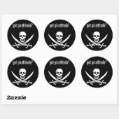 Sticker Rond vous avez une attitude pirate ? (Feuille)