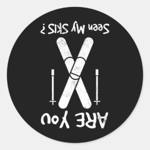 Sticker Rond Vous Avez Vu Mes Skis ?