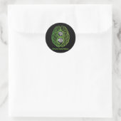 Sticker Rond Vous comptez Green Brain Point-virgule Santé Menta (Sac)