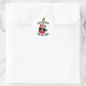 Sticker Rond Vous devez rester dans Tune Funny Guitar Pun (Sac)