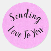 Sticker Rond Vous Envoyez De L'Amour (Devant)