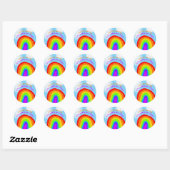 Sticker Rond Vous envoyez un arc-en-ciel qui vous manque (Feuille)