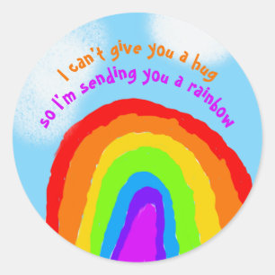 Sticker Rond Vous envoyez un arc-en-ciel qui vous manque