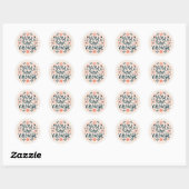 Sticker Rond Vous êtes assez citations d'amour de soi esthétiqu (Feuille)