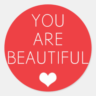 Sticker Rond Vous êtes beau mais (Rouge)