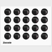 STICKER ROND VOUS ÊTES DES FLEURS INVITÉES (Feuille)