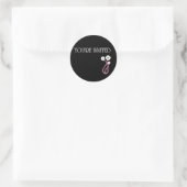 STICKER ROND VOUS ÊTES DES FLEURS INVITÉES (Sac)