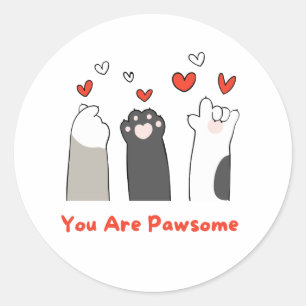 Sticker Rond Vous êtes génial   pawsome