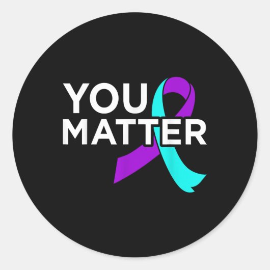 Sticker Rond Vous êtes heureux de soutien de sensibilisation au (Devant)