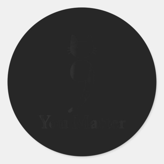 Sticker Rond Vous êtes important chat Suicide Prévention sensib (Devant)