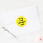 Sticker Rond Vous Êtes Inspirant En Argent (Enveloppe)