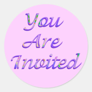 Sticker Rond Vous Êtes Invité