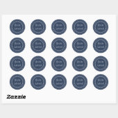 Sticker Rond Vous êtes invité Gris Polka Enveloppe Sceau (Feuille)