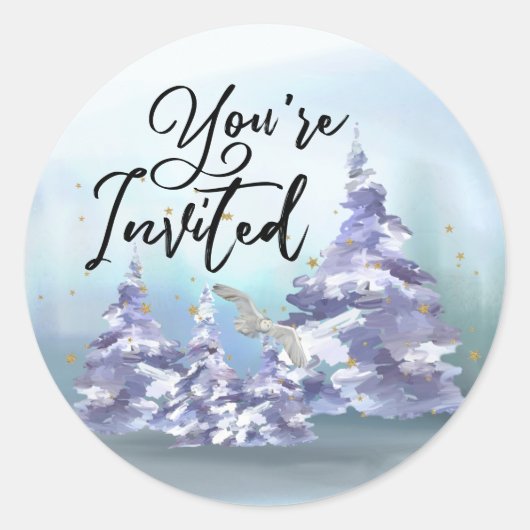 Sticker Rond Vous êtes Invited Woodlands Envelope Seals (Devant)