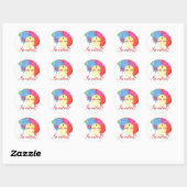 Sticker Rond Vous êtes invités (Feuille)