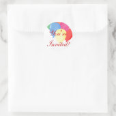Sticker Rond Vous êtes invités (Sac)