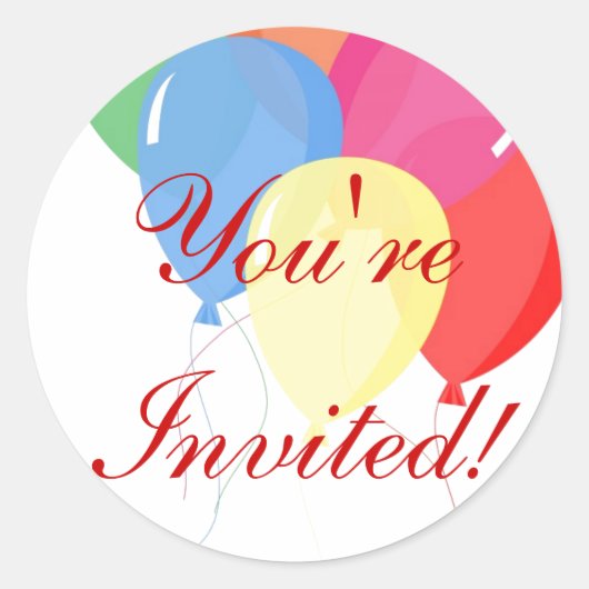 Sticker Rond Vous êtes invités (Devant)