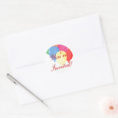 Sticker Rond Vous êtes invités (Enveloppe)