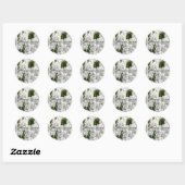 Sticker Rond Vous êtes invités (Feuille)
