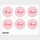 Sticker Rond Vous êtes la bombe — Bath Bomb Tag, Saint Valentin (Feuille)