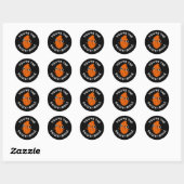 Sticker Rond Vous êtes le Raisin I Smile Funny Food Pun Dark BG (Feuille)