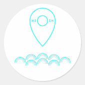 Sticker Rond Vous Êtes L'Eau - (Devant)