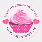 Sticker Rond Vous êtes l'Heureuse Sainte-Valentin de glace Cupc (Devant)