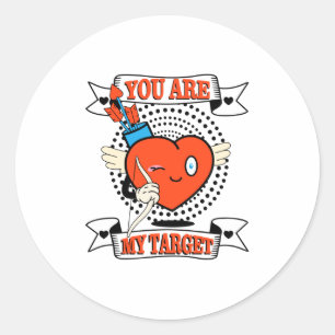 Sticker Rond Vous êtes ma cible
