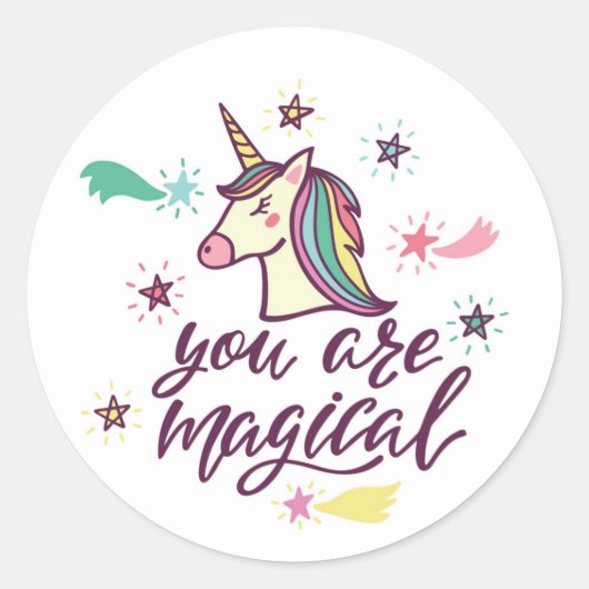 Sticker Rond Vous Êtes Magique (Devant)