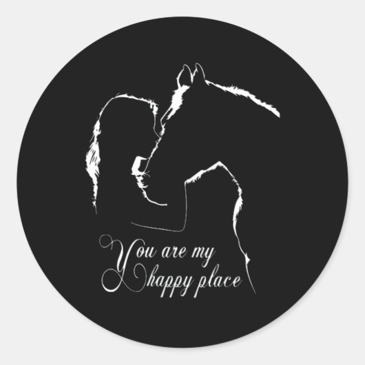 Sticker Rond Vous Êtes Mon Bon Cheval De Place (Devant)