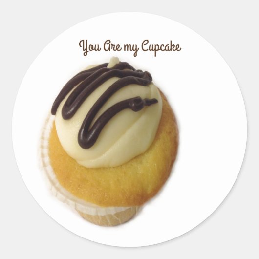 Sticker Rond Vous Êtes Mon Cupcake (Devant)