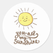 Sticker Rond Vous Êtes Mon Soleil (Devant)