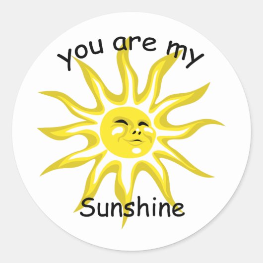 Sticker Rond Vous Êtes Mon Soleil (Devant)