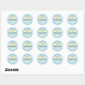 Sticker Rond Vous êtes mon soleil Bébé Garçon Douche (Feuille)