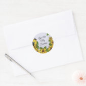 Sticker Rond Vous êtes mon soleil Happy Bird Sunflowers (Enveloppe)