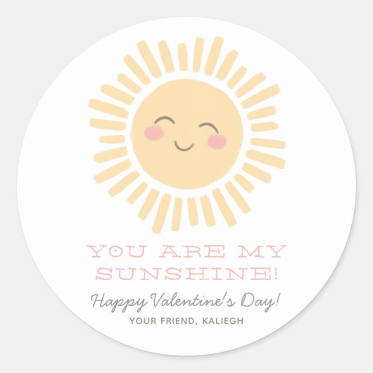 Sticker Rond Vous êtes mon Sunshine Kids Classroom Saint-Valent (Devant)