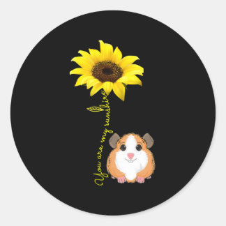 Sticker Rond Vous Êtes Mon Sunshine Tournesol Guinée Pig Maman