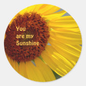 Sticker Rond Vous êtes mon tournesol Sunshine (Devant)