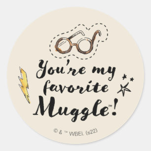 Sticker Rond Vous êtes My Favorite Muggle™