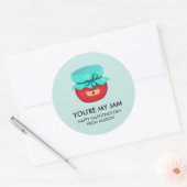 Sticker Rond Vous êtes My Jam Valentine, école pour enfants (Enveloppe)