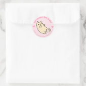 Sticker Rond Vous Êtes Parfait ! Cute Cat Classroom Valentine (Sac)