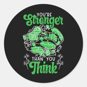 Sticker Rond Vous êtes plus forte que vous ne pensez que la san