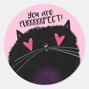 Sticker Rond Vous êtes PURRRFECT