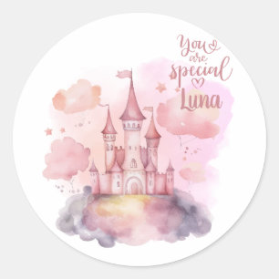 Sticker Rond Vous êtes Special Palace Pink Cloud personnalisabl