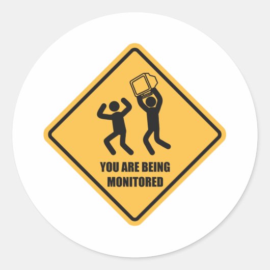 Sticker Rond Vous Êtes Surveillé (Devant)