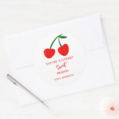 Sticker Rond Vous êtes un ami de Cherry Sweet Valentine (Enveloppe)