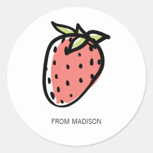 Sticker Rond Vous êtes un chevalet de Saint-Valentin de fraise