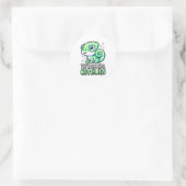 Sticker Rond Vous êtes un dans un chaméléon ! Cute Chameleon Pu (Sac)