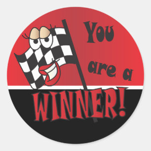 Sticker Rond Vous êtes un gagnant