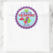 Sticker Rond Vous êtes un grand poisson de classe Valentines (Sac)